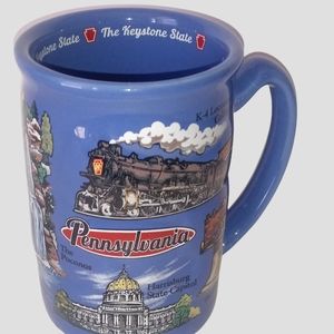 Pennsylvania Souvenir Mug The Keystone State Liberty Bell Amish Country  5"